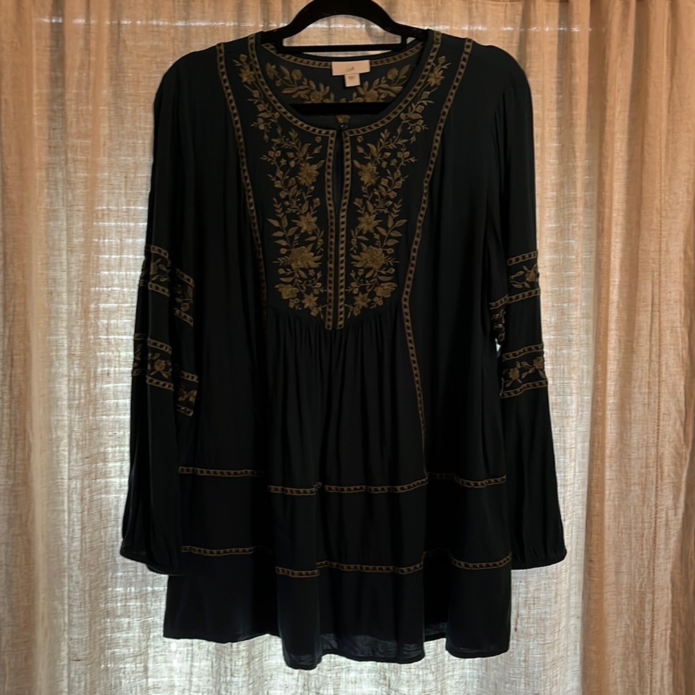 J. Jill embroidered tunic blouse, size L